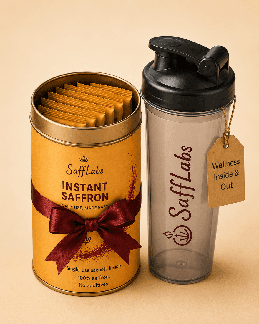 Safflabs Instant Saffron — gift tin with shaker
